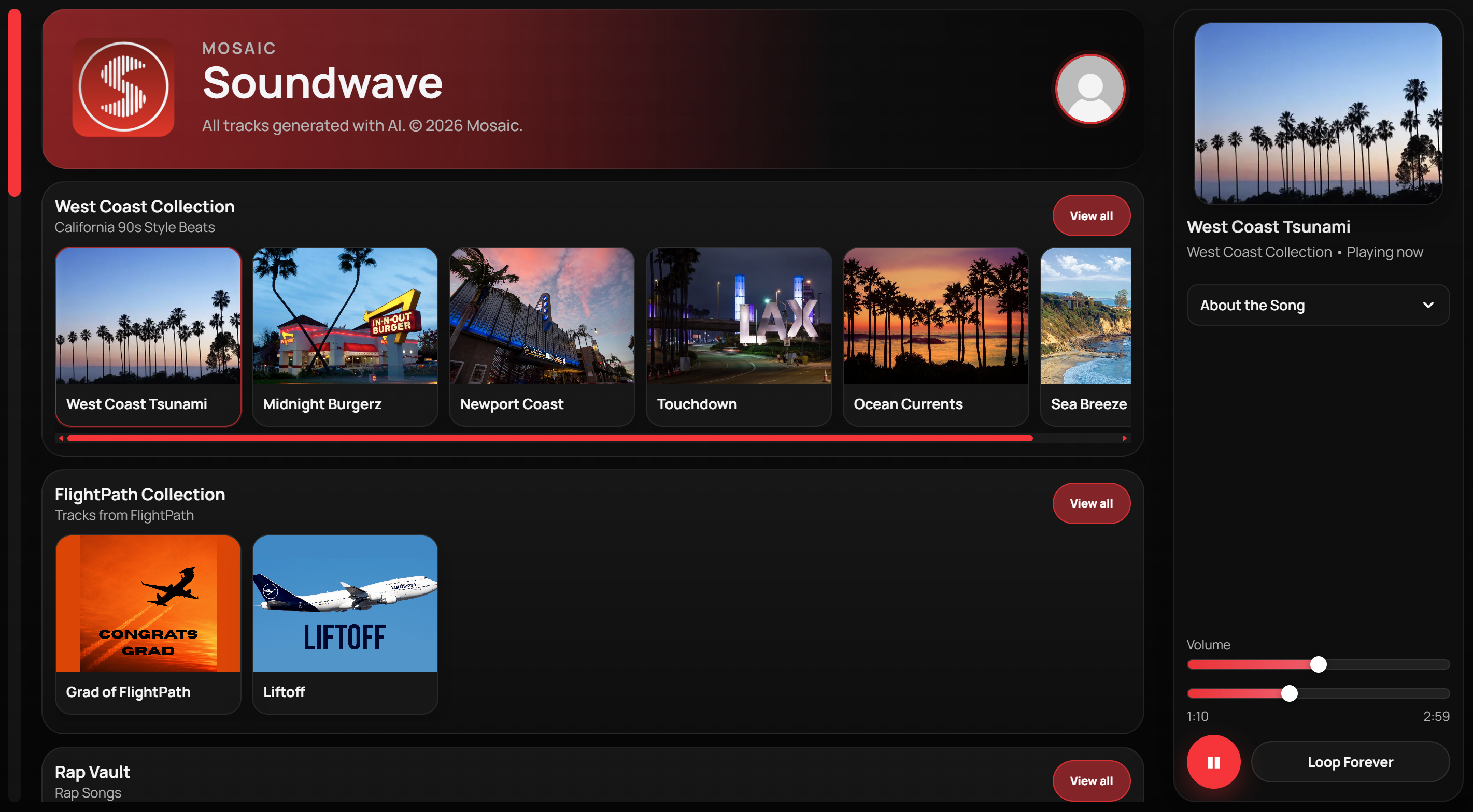 Soundwave interface preview